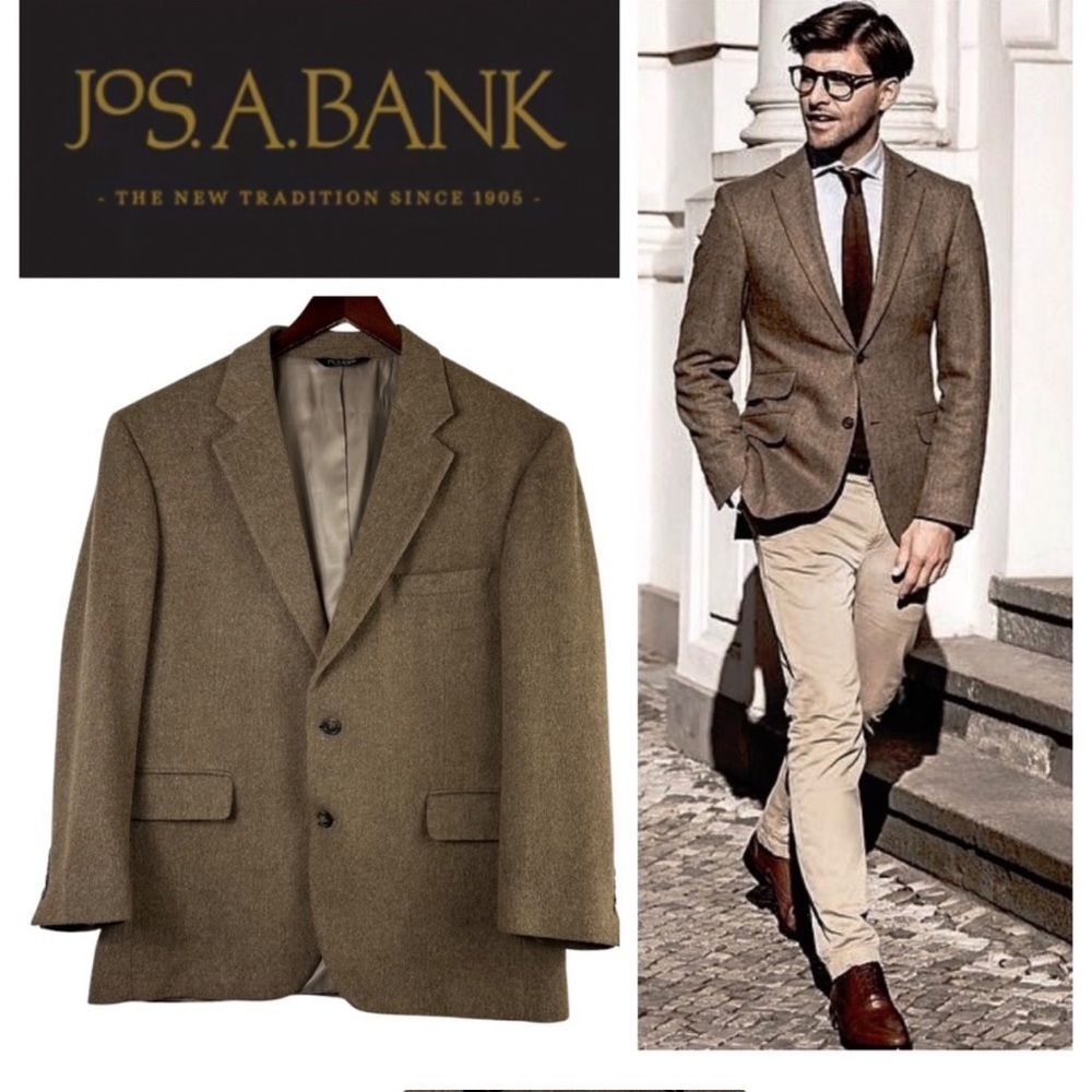 Jos. A. Bank Classic Tan Blazer 100% camel hair